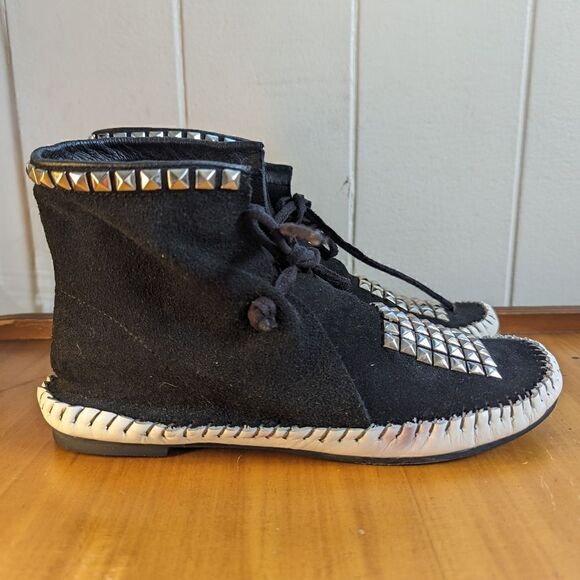 Jeffrey Campbell Studded Booties Rock Whimsigoth Fairy Grunge Witchy Glam 6 - Picture 9 of 11